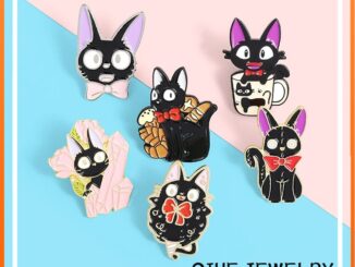 6 Style Kawaii Kiki's Delivery Service Cartoony Lapel Hard Enamel Pins Bag Lapel Pin Cartoon Badge Jewelry Gift for Kids Friends