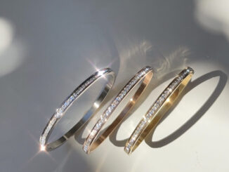Margarita Half Circle Diamond Stainless Bangle
