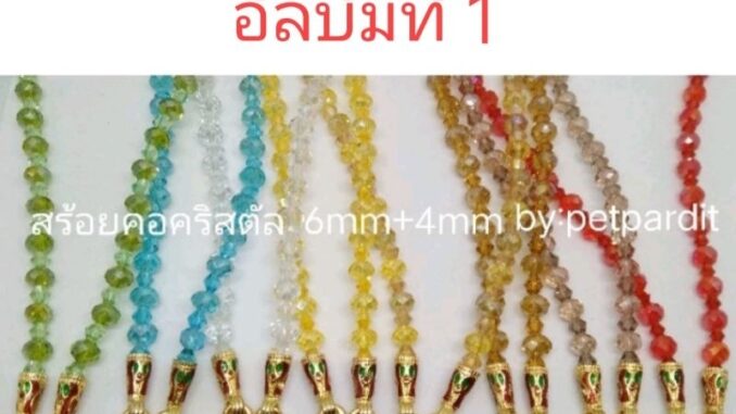 สร้อยคอห้อยพระ 6+4มม. เลือกสีตะขอได้+ความยาวได้