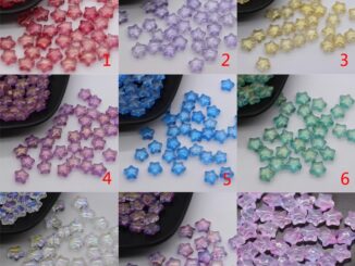 เครื่องประดับ ต่างหู ลูกปัดแก้ว รูปดาวห้าแฉก ขนาดเล็ก สวยหรู Diy 8 มม.