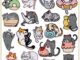♥ แผ่นรีดติดเสื้อ ลาย Happy Life of The Little Cats ♥ แผ่นแพทช์รีดติดเสื้อ DIY 1 ชิ้น