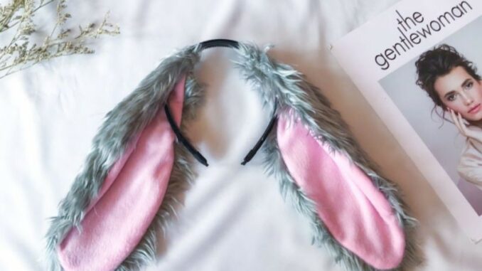 ที่คาดผมหูกระต่ายหูตก ขนยาว [พร้อมส่ง] มีหลายสี ปรับระดับได้