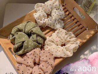 พร้อมส่ง  ยางรัดผมผ้าชีฟอง ยางมัดผมเกาหลี