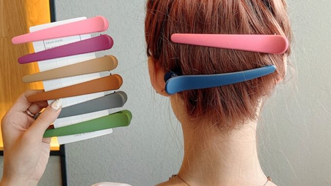 Solid Color Frosted Non-marking Plastic DIY Elegant Makeup Hair Clip