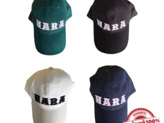 Hara ฮาร่า ของแท้ หมวกแก๊ป หมวกปักลาย สีน้ำเงิน สีดำ สีเขียว สีขาว  หมวกฟรีไซส์ สายปรับด้านหลัง Unisex รุ่นHMAC-0023