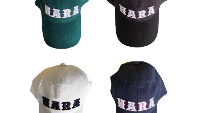 Hara ฮาร่า ของแท้ หมวกแก๊ป หมวกปักลาย สีน้ำเงิน สีดำ สีเขียว สีขาว  หมวกฟรีไซส์ สายปรับด้านหลัง Unisex รุ่นHMAC-0023