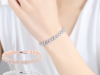 สร้อยข้อมือ กําไลข้อมือ ประดับคริสตัล พลอยเทียม แวววาว สไตล์โรมัน เครื่องประดับแฟชั่น สําหรับผู้หญิง