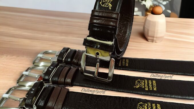 เข็มขัดหนังแท้ ตราช้าง (Elephant Leather)