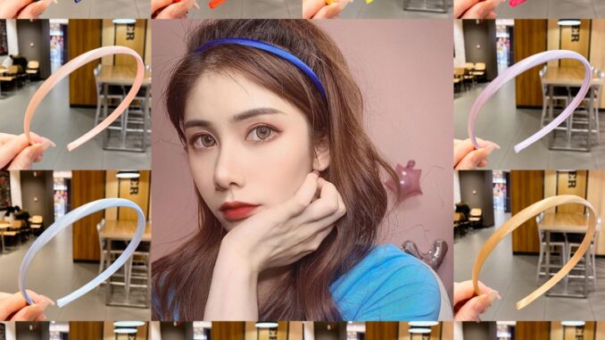 ที่คาดศีรษะผ้าซาตินสไตล์เกาหลีสําหรับผู้หญิง