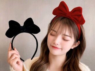 โบว์ผ้ากำมะหยี่โบว์เหมือนแม่มดน้อยkiki-(พร้อมส่ง❤️)