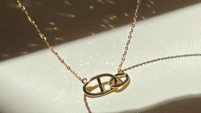 สร้อยคอเงินแท้ Chenel gold (สีทอง) สไตล์โรมัน ♡