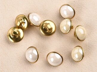 กระดุมโลหะสีขาวดํามุก 10 มม. 50 ชิ้น / ชุดสําหรับตกแต่งเสื้อผ้าชุด Diy