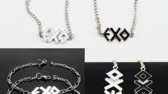 เครื่องประดับ สร้อยข้อมือคู่รัก สายโซ่ ลาย exo