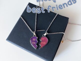 สร้อยคู่จี้หัวใจเปลี่ยนสีได้ สร้อยคู่เพื่อนรักมีตัวอักษรbest friends
