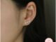 [SE434] ต่างหูเงินแท้ 92.5%   รูปดอกไม้และดวงดาว ประดับเพชร CZ สวยหวานมาก ไม่ผสมนิกเกิ้ล 925 minimore