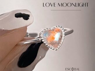 ESCOBAL✨แหวนเงินแท้ Love moonlight แหวนเพชรเปลี่ยนสี ของขวัญ Valentine ขายดี สไตล์ใหม่ 2024 ไม่ลอกไม่ดำ