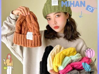 Mh หมวกบีนนี่ ผ้าถัก แฟชั่นฤดูหนาว