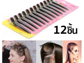 กิ๊ฟ กิ๊ฟปากเป็ดสีดำ (1แพ็คมี 12 ชิ้น) ขาโลหะ กิ๊ฟแบ่งผม กิ๊ฟทำผม B3(240)115