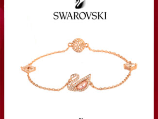 THAI Swarovsk กำไล แท้ กำไลข้อมือ สร้อยข้อมือ DazzlingSwan Bracelet เพชรสีชมพู สร้อยข้อมือคริสตัล ของแท้ 100%