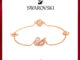 THAI Swarovsk กำไล แท้ กำไลข้อมือ สร้อยข้อมือ DazzlingSwan Bracelet เพชรสีชมพู สร้อยข้อมือคริสตัล ของแท้ 100%