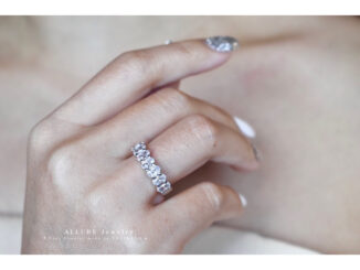 แหวนเพชรเงินแท้925 ชุบเคลือบทองคำขาว ประดับเพชร CZ Swiss Diamond เกรดพรีเมียม [ รุ่น Orela ] - Allure Jewelry✨