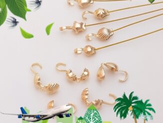 ❤️เครื่องประดับ DIY❤️ตะขอเข็มขัดชุบทอง 14K รูปดาวห้าแฉกรูปหัวใจดาว【เชื่อมต่อหัวเข็มขัด/หัวเข็มขัดหาง】