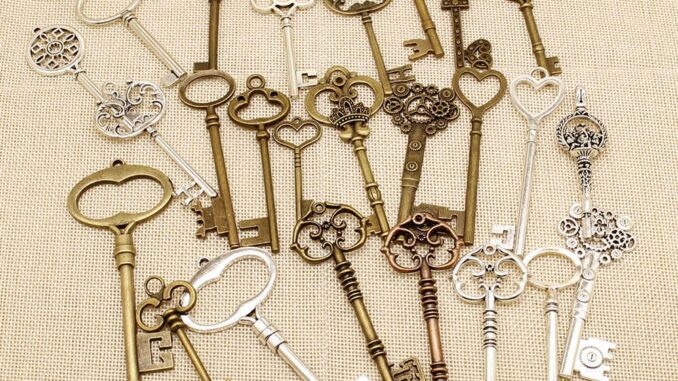 จี้กุญแจ ขนาดใหญ่ สําหรับทําเครื่องประดับ แฮนด์เมด Diy