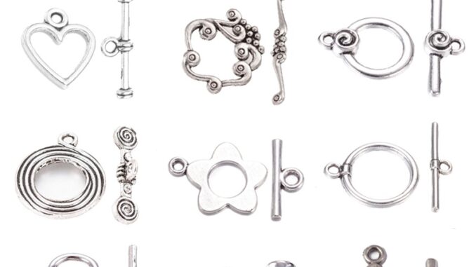 Beebeecraft เข็มกลัด โลหะผสม สไตล์ทิเบตโบราณ ลายดอกไม้ สีเงิน สําหรับทําเครื่องประดับ 10~20 ชุด