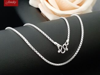 MT สร้อยคอเงินแท้ ลายอิตาลี ลายกล่อง กว้าง 1.5 มม ยาว 14 16 18 20 22 24 นิ้ว Silver Chain ( sc397) MT Jewelry มณีธารา