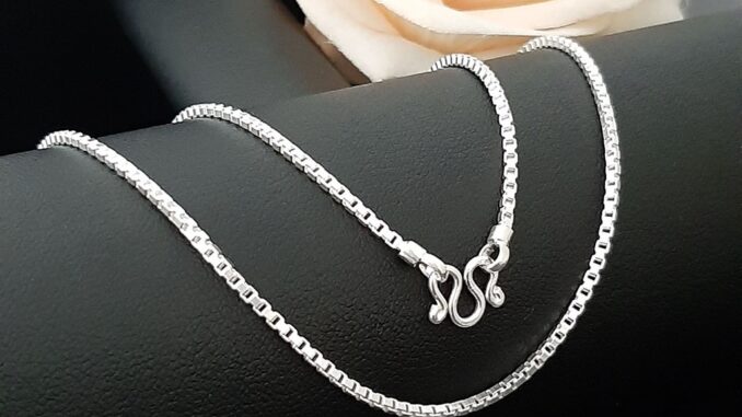 MT สร้อยคอเงินแท้ ลายอิตาลี ลายกล่อง กว้าง 1.5 มม ยาว 14 16 18 20 22 24 นิ้ว Silver Chain ( sc397) MT Jewelry มณีธารา
