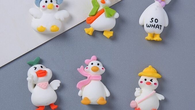 [MEET] เครื่องประดับเรซิ่น รูปเป็ดน่ารัก แฮนด์เมด DIY 1 ชิ้น ต่อถุง