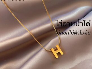 OYJR สร้อยตัวอักษร H สร้อยสแตนเลส สีทอง 18k สําหรับผู้หญิง