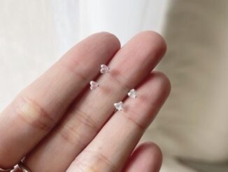 cchershop: silver925 ต่างหูเงินแท้ ต่างหูเพชรcz ทรงหัวใจ diamond heart cz