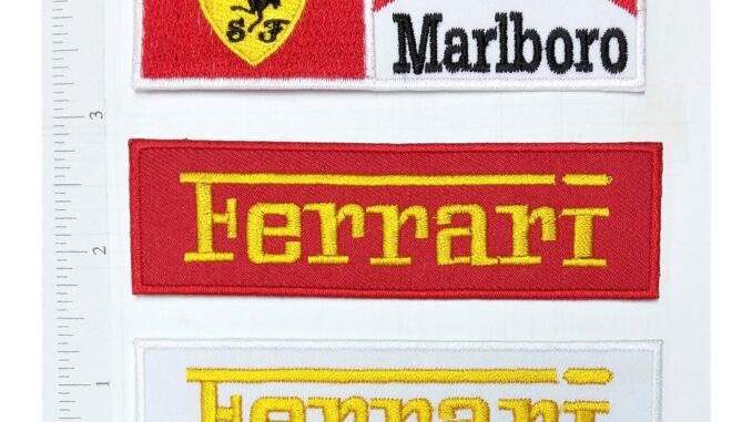 FERRARI LOGO เฟอร์รารี่ โลโก้ ตัวรีดติดเสื้อ เย็บติดเสื้อ อุปกรณ์ตกแต่งเสื FERRARI LOGO เฟอร์รารี่ โลโก้ ตัวรีดติดเสื้อ เย็บติดเสื้อ อุปกรณ์ตกแต่งเสื