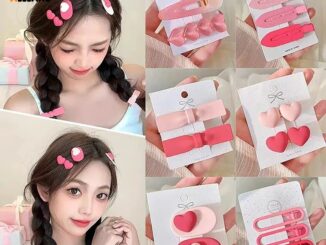 Y2k กิ๊บติดผม รูปหัวใจ สีชมพู / กิ๊บปากเป็ด หน้าม้า ด้านข้าง หวาน / ปิ่นปักผม ทรงหยดน้ํา พีช น่ารัก เครื่องประดับผม