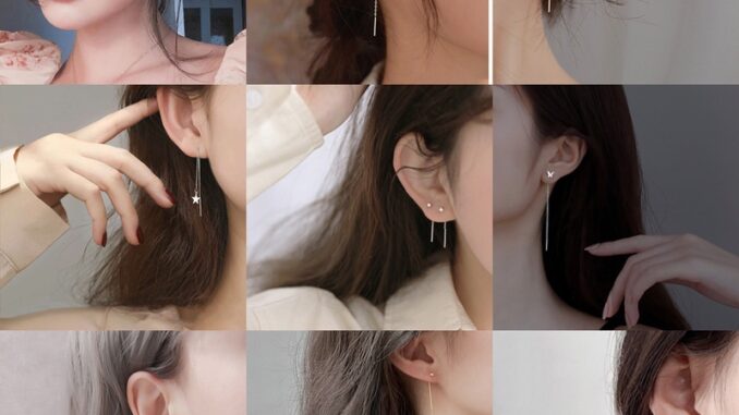 Roselife S925 ต่างหูสายโซ่ทรงสี่เหลี่ยมลายผีเสื้อสําหรับผู้หญิง 1 คู่ Roselife S925 ต่างหูสายโซ่ทรงสี่เหลี่ยมลายผีเสื้อสําหรับผู้หญิง 1 คู่