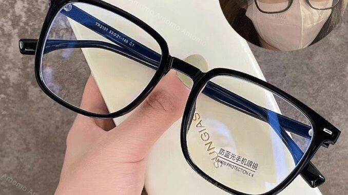 แว่นสายตาสั้น (-50 ถึง -600) แว่นตาสายตา กรองแสงสีฟ้า กรอบสี่เหลี่ยม ขนาดใหญ่ ป้องกันแสงสีฟ้า สไตล์เกาหลี แว่นตาแฟชั่นสําหรับผู้ชาย และผู้หญิง