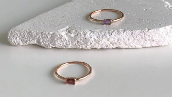 Winterwinter Jewelry Silver925 : เครื่องประดับเงินแท้ เงินแท้925 แหวนเงินแท้ แหวนพลอยแท้ทรงเหลี่ยม โกเมน ( Garnet )