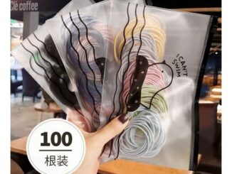 ยางรัดผมขนาดใหญ่สไตล์เกาหลีสําหรับผู้หญิง 100 ชิ้น/ชุด