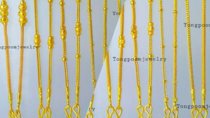 สร้อยคอ2สลึง-1บาท ยาว20 นิ้ว พร้อมจี้ดาว / หัวใจ ทองโคลนนิ่ง ใส่ติดตัวได้
