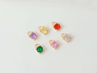 จี้ทองแดง 14K ประดับเพทาย หลากสี ขนาดเล็ก สําหรับทําเครื่องประดับ สร้อยข้อมือ ต่างหู DIY