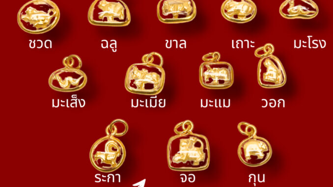จี้ปีนักษัตร(จำหน่าย 1 ชิ้นมีแบบให้เลือก) หุ้มทองby สุปราณีเอสอาร์โกลด์(SRZ286)