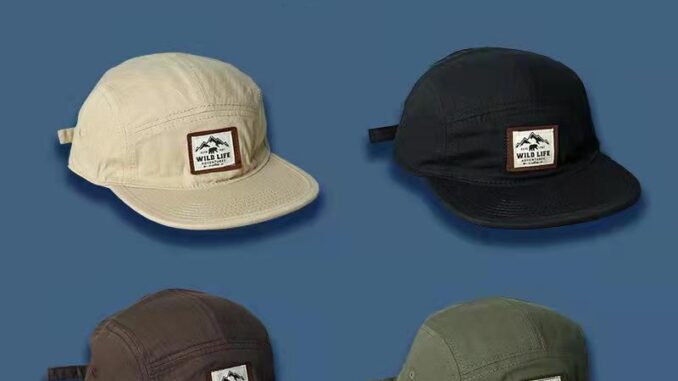 Cotton หมวกวินเทจ  WILD LIFE Five-panel hat /5-panel hat /snapback cap หมวกผู้หญิง /5 Panel หมวกแก๊ปผู้ชาย