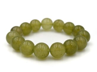 LUCKYSTONE หินสีนำโชค สร้อยข้อมือหินแท้ โทนสีเขียวพลาสเทล ขนาด 12 มม. by siamonlineshop