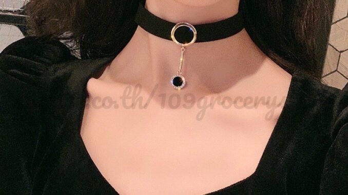 ⭐️CHOKER⭐️โชกเกอร์ชามุดห่วงเพชร สร้อยคอสไตล์โกธิค เครื่องประดับสำหรับผู้หญิง ⭐️CHOKER⭐️โชกเกอร์ชามุดห่วงเพชร สร้อยคอสไตล์โกธิค เครื่องประดับสำหรับผู้หญิง