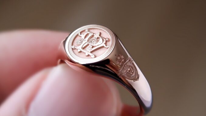 แหวน Signet Ring เลือกแบบลายได้เองตามที่ต้องการ ตัวเรือนหน้ากลม 8x8 มิลลิเมตร (R218)
