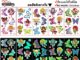 สติ๊กทูเรืองแสง ลายนางฟ้าดอกไม้ กันน้ำ Sticker Tattoo Flower Fairy สติ๊กเกอร์รอยสัก มีให้เลือก 5 แบบ พร้อมส่งในไทย