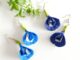 ต่างหูดอกอัญชัน งานดินปั้น จากดินไทย แบรนด์ ไอดินไทย idinthai Butterfly pea earrings