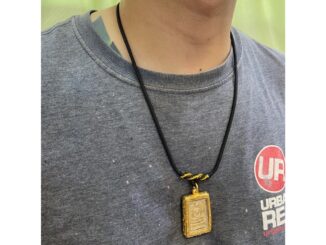 สร้อยถักห้อยพระ1ห่วง ปรับระดับได้4สี