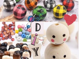 ลูกปัดไม้ DIY 25 กรัม 18-44 เม็ด มีหลายแบบ ร้อยสร้อยข้อมือ งานฝีมือ ตกแต่งกระเป๋า งานประดิษฐ์ งานผ้า อุปกรณ์ร้อยสร้อย